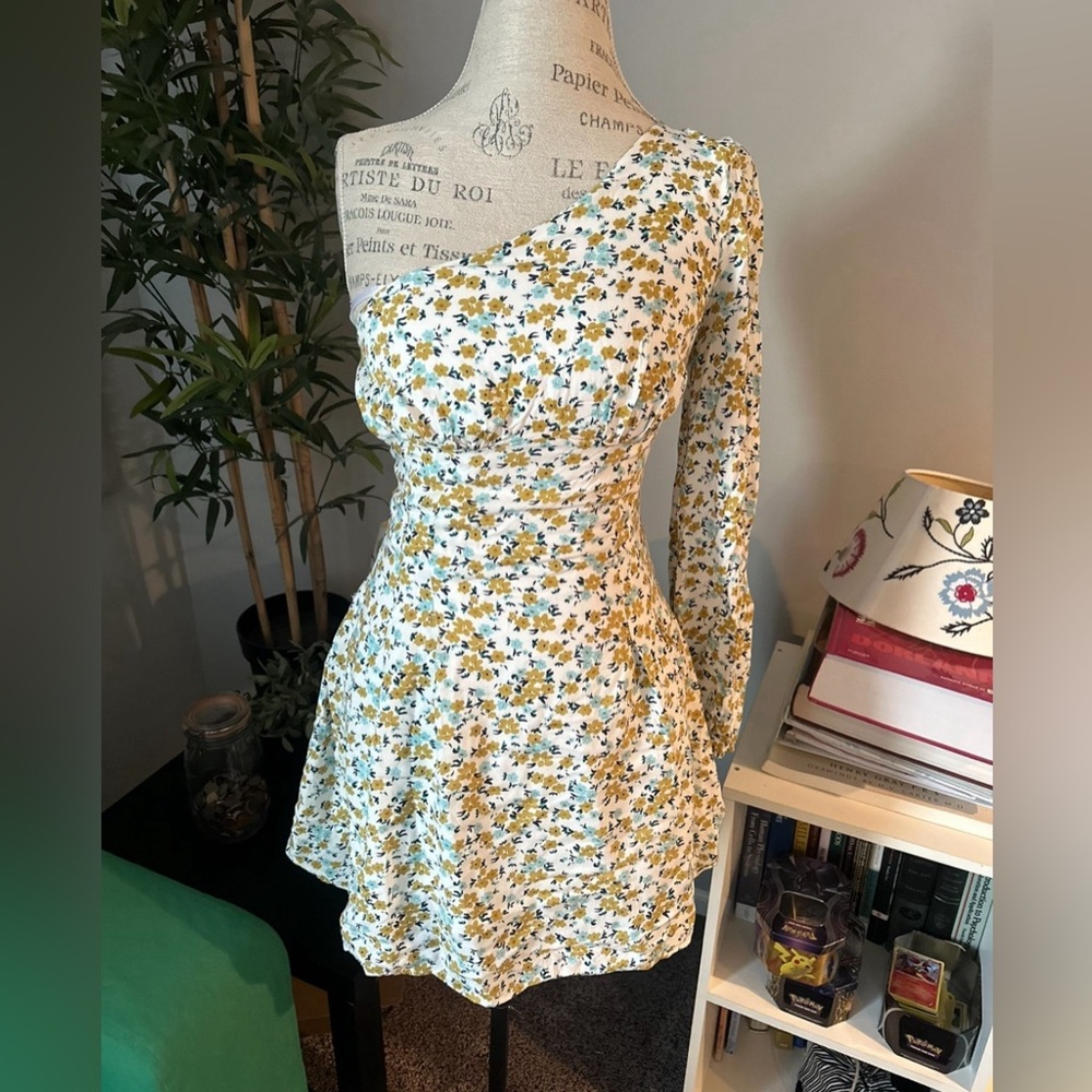 Free People Dress Size Small Women Floral One Shoulder